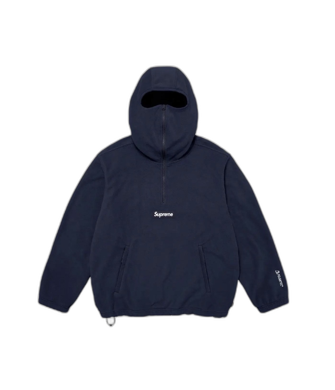 Supreme Polartec Face Mask Half Zip Hooded Sweatshirt Blue